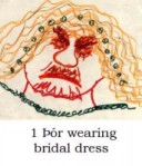 Þór wears bridal dress