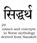 names and concepts in Norse mythology derived from Sanskrit